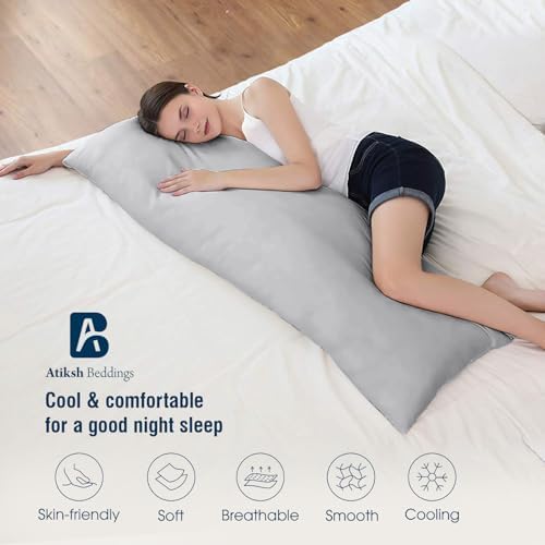 Body Pillow case with Zipper Closure 100% Egyptian Cotton 500 Thread Count Pack - Image 4