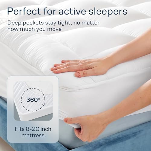 Niagara Sleep Solution 100% Cotton Top Twin XL Mattress Pad, Pillow Top - Image 5