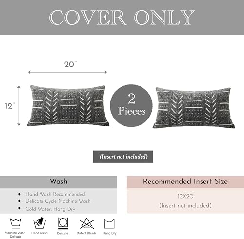 BlissBlush Decorative Lumbar Pillow Covers 12x20 Set of 2, Soft Woven Chenille - Image 4