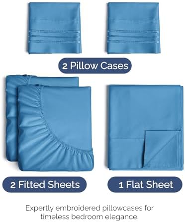 Split King Size 5 Piece Sheet Set - Image 2
