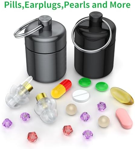 Urekt Ear Plug Carrying Case Keychain, Small Waterproof Metal Earplug Case Ear - Image 5