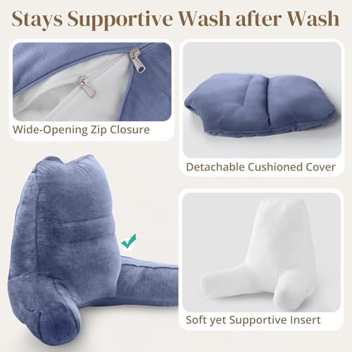 Sasttie Reading Pillow for Bed, Back Pillow for Sitting Up - Image 6