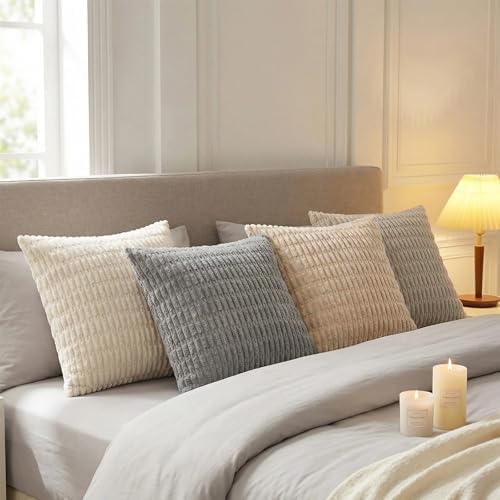 Fancy Homi 4 Packs Decorative Throw Pillow Covers - Image 7