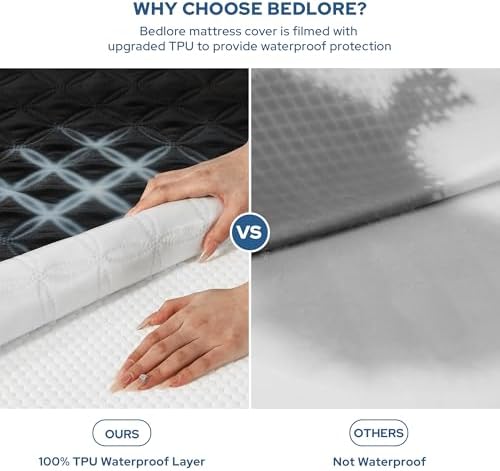 BEDLORE 2 Pack Waterproof Mattress Protector, Twin Size Mattress Pad - Image 2