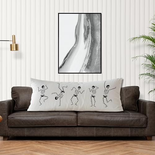 Dancing Skeleton Halloween Body Pillow Covers 20x54, Halloween Home Decor - Image 4