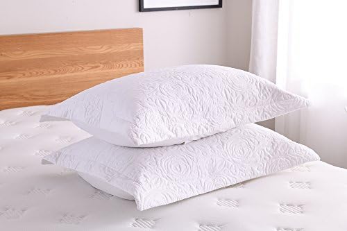 MarCielo 2-Piece Embroidered Pillow Shams, Decorative Microfiber Pillow Covers - Image 3