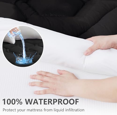 ELVEN HOME Twin Size Mattress Pad Waterproof, Pillow Top Cooling Twin Mattress - Image 2