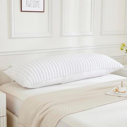 JAUXIO Faux Fur Fluffy Body Pillow Cover Luxury Textured Vertical Stripe Plush - Image 4