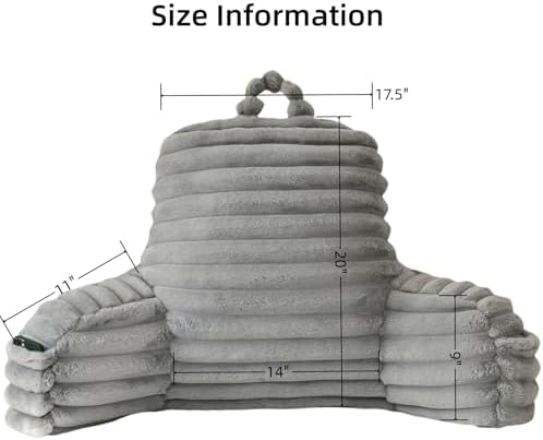 Large Reading Pillow for Adults, Back Support Pillow for Sitting Up in Bed - Image 2