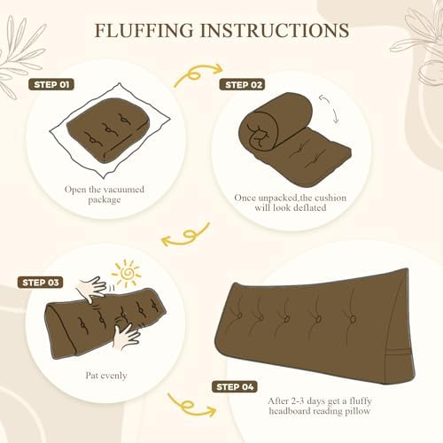 DANGHOOGY Headboard Pillow King, Large Triangular Wedge Headboard Pillow - Image 6