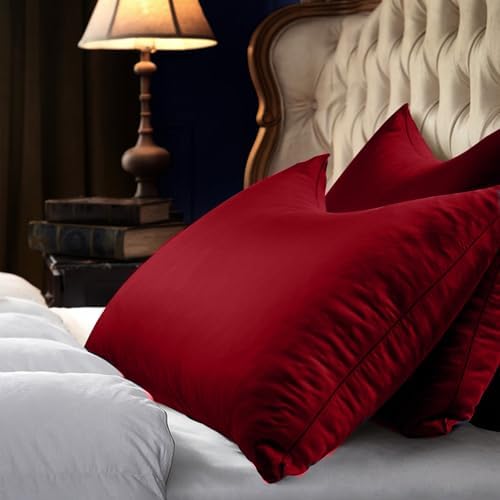Cooling Side Sleeper Curved Crescent Pillow Case Queen 1 Pack 20 * 30 Red - Image 6