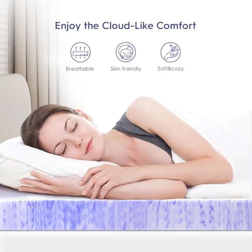 ELEMUSE 3 Inch Ventilated Design Memory Foam King Size Mattress Topper - Image 4