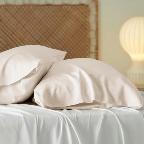 Bedsure Pillow Cases Standard Size Set of 2, 100% Rayon Derived from Bamboo - Image 4
