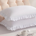 Ruffled Queen Pillow Shams, 2 Pack, 20x30 Inches by Aerlomi