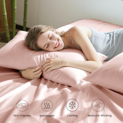 Love's cabin 4 Piece King Size Sheet Set, 100% Rayon Derived from Bamboo - Image 5