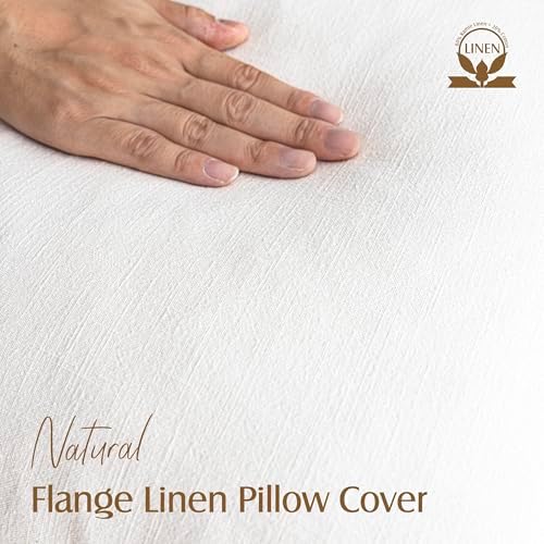 Foindtower Linen Solid Decorative Throw Pillow Covers 18x18 Cream White - Image 2