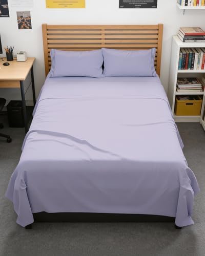 Full XL Sheets - 4 Piece Full XL Sheet Set - Breathable - Light Lavender by CGKUnlimited