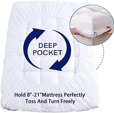 SakuraHome RV Short Queen Mattress Topper, Thick Pillow Top Mattress Pad - Image 5