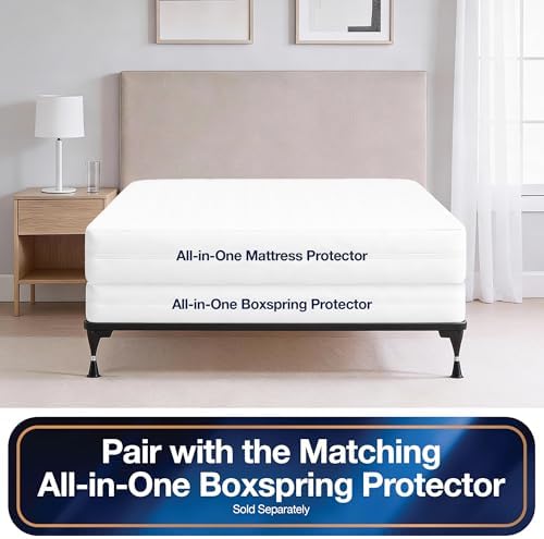 All-in-One Mattress Protector, Zippered Encasement, Water & Stain Resistant - Image 5