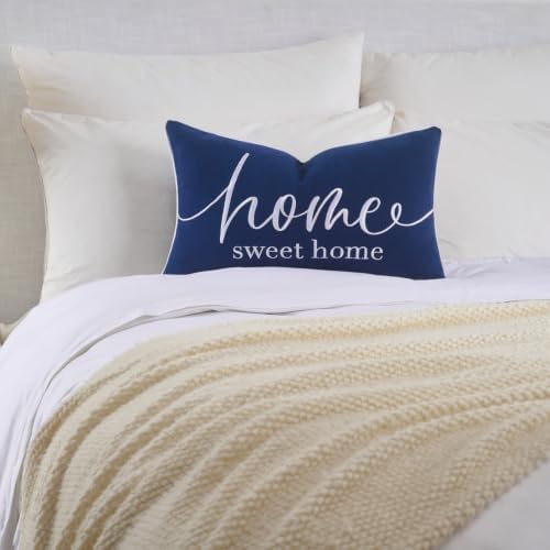 Sunkifover Home Sweet Home Quotes Throw Pillow Covers 12 x 20 Inch Blue - Image 5