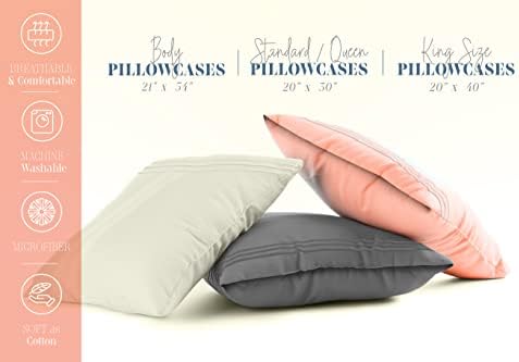 Elegant Comfort Solid Pillowcases 1500 Premium Hotel Quality Microfiber - Image 2