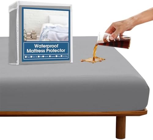 Full Size Waterproof Mattress Protector Cover Pad, Full Fitted Sheet by SpringspiritBedding