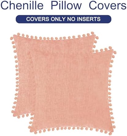 CaliTime Decorative Couch Throw Pillow Covers 16 X 16 Inches Dusty Pink - Image 6