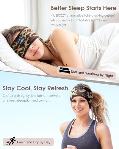 MUSICOZY Sleep Headphones Bluetooth Headband Headphones - Image 2