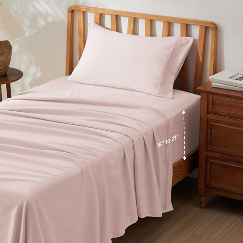 Bedsure Twin XL Sheets Dorm Bedding, GentleSoft Breathable Extra Long Twin by BEDSURE