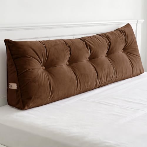 Wedge Headboard Pillow for Back Support, Removable Cover by SCNUT