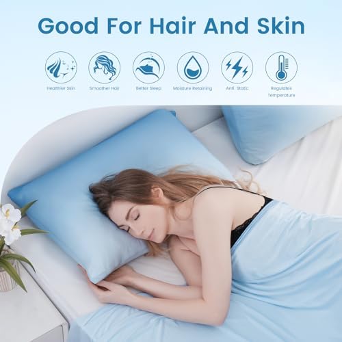 LUXEAR 2 Pack Cooling Pillow Cases, Gradient Blue - Image 3