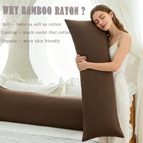 Body Cooling Pillow Cases Cover, Bamboo Rayon Body Pillowcases - Image 2