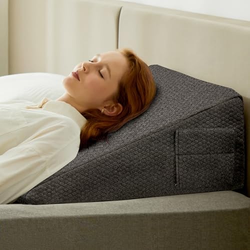 Bedluxe Wedge Pillow, 10 inch Bed Wedge Pillow, Elevated Body Pillow by Bedluxe