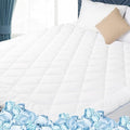 King Mattress Pad Cooling & Breathable -Fitted Deep Pocket 18-22 Inches by HOMTEC