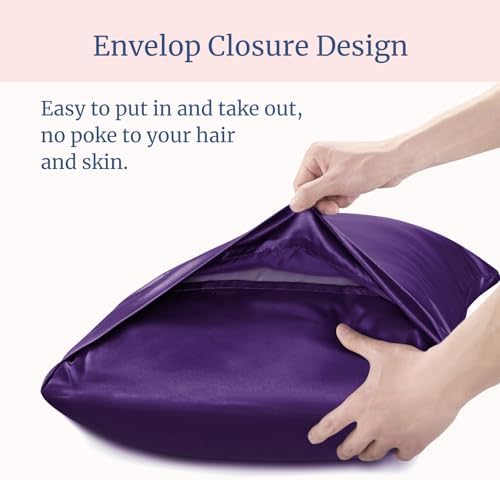 BEDELITE Satin Pillowcases, Queen Size 20x30 Inch, Plum Purple - Image 6