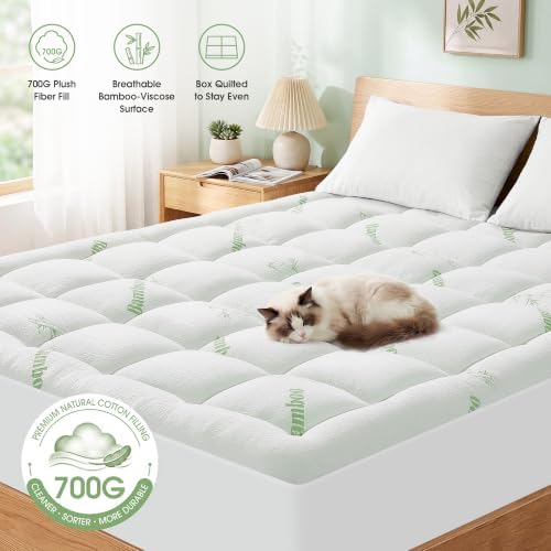Mattress Pad Twin Size, Cooling Pillow Top Mattress Topper, Ultra Soft Viscose - Image 3