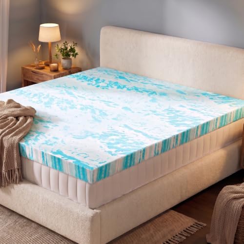 NEWBULIG 2 Inch Queen Memory Foam Mattress Topper, Gel Foam Mattress Topper by NEWBULIG