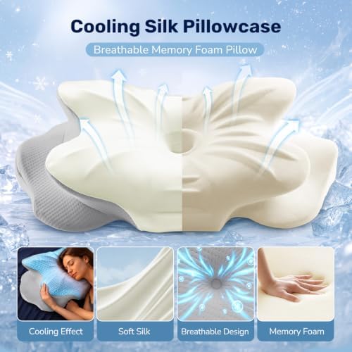 Sweetcrispy Ergonomic Cervical Neck Pillow, Memory Foam, Contour Pillow - Image 5