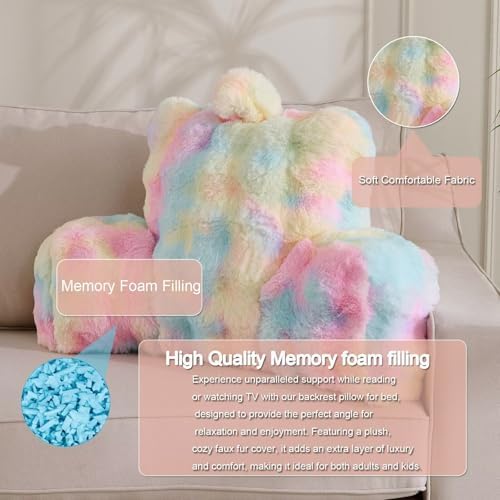 Reading Pillows for Boyfriend Adult, Velvet Back Pillow Bed Wedge Large - Image 2
