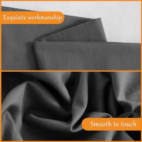 NTBAY Cotton Standard Pillowcases, Dark Grey - Image 5