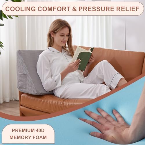 Bedluxe Knee Wedge Pillow, Memory Foam Leg Pillow Knee Pillow - Image 3