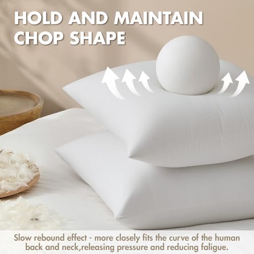 MIULEE 18x18 Pillow Inserts, Premium Feather and Down Pillows Pack of 4 - Image 4