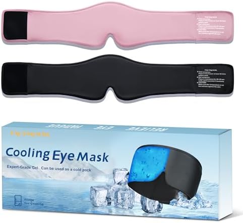 2 Pack Cooling Gel Eye Mask for Puffy Eyes, Migraine Relief, FSA Eligible by FACEMOON