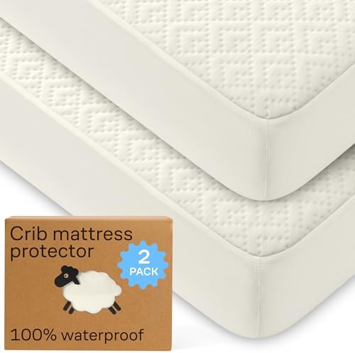 Niagara Crib 2 Pack 100% Waterproof Mattress Protector, Soft Breathable Crib by NiagaraSleepSolution