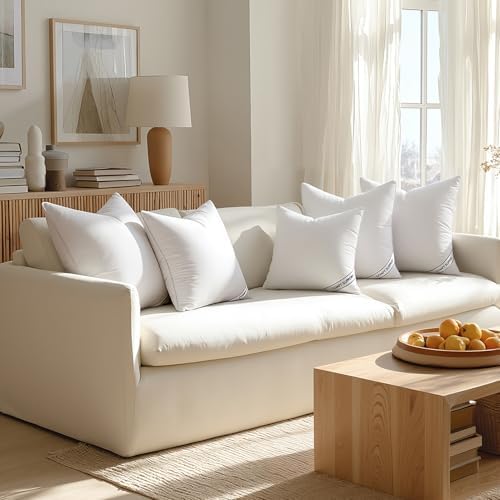 MIULEE 20x20 Pillows Inserts Pack of 2, Down Alternative Virgin Filling - Image 3