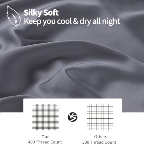 Bamboo Viscose Zipper Pillow Cases Standard Size Set of 4 - Image 2