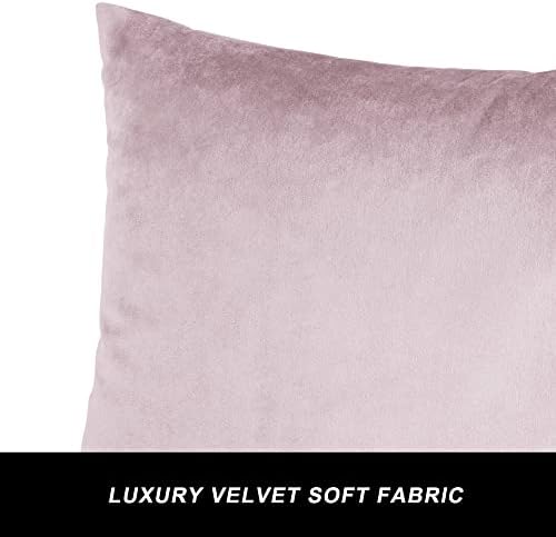 GIGIZAZA Velvet Blush Pink Throw Pillow Covers Decorative Cushion Covers Pillow - Image 4