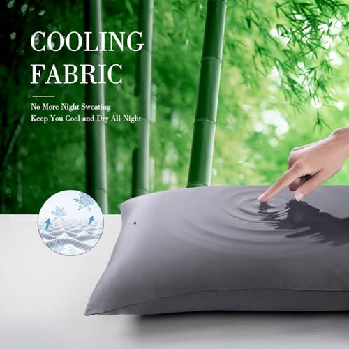 WishSmile Standard Pillow Cases Cooling Pillowcases Set of 2 Breathable Cool - Image 3