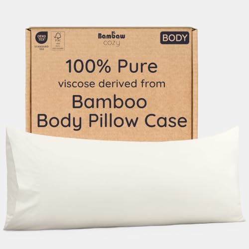 Bambaw Body Pillow Case Cover 20x54 – 100% Viscose Derived from Bamboo Body by Bambaw