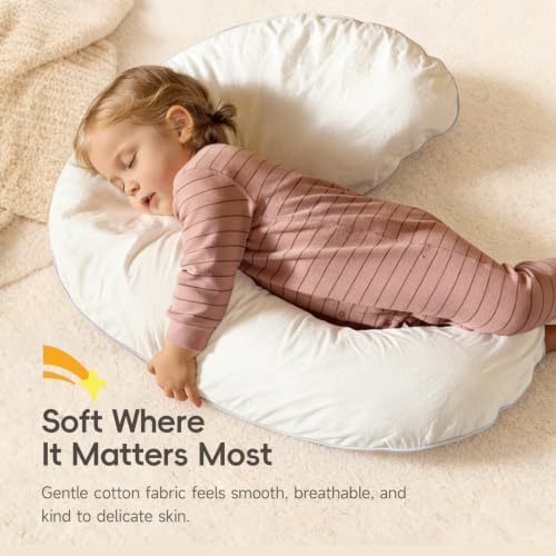 Choc chick Toddler Moon-Shaped Body Pillow Cover, 35x28 Inches, Case Only - Image 3